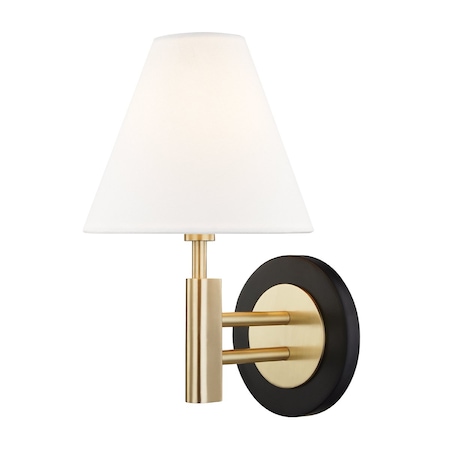Mitzi Robbie 1 Light Wall Sconce 7.5 In. Aged Brass/Black H264101-AGB/BK