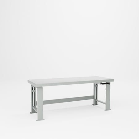 Pucel Steel Top Hydraulic Bench, 72 in W x 28 in D x 45 in H, Black HBS-2872-M16