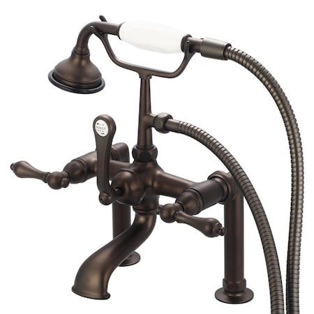Water Creation Vintage Classic 7 in. Spread Deck Mount Tub Faucet - Oil-Rubbed Bronze, Brown F6-0006-03-AL