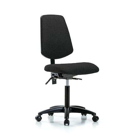 Blue Ridge Ergonomics Fab Med Bench Chair, Bk, Cast, Blk, No Arms, 22" to 29" Height, Black BR-FMBCH-MB-RG-T1-A0-NF-RC-F42