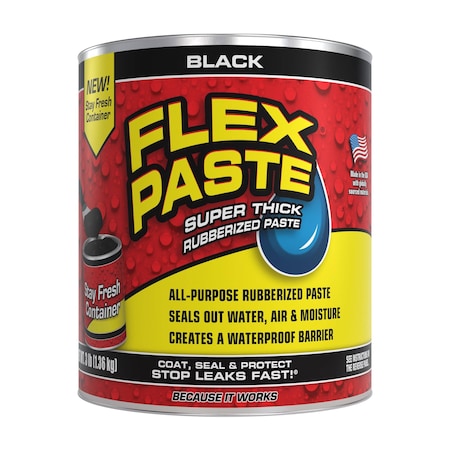 Flex Seal Flex Paste, Can, Black, Not Applicable PFSBLKR32