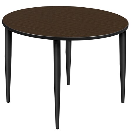 Regency Round Kahlo Breakroom Table, 48 in W, 48 in L, Neo Walnut TPL48RNDNWBK