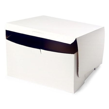 Nashville Wraps 10x10x5 White Cake Boxes, 1-piece Lock Corner, 100PK BBWH10105