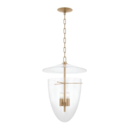 Troy Lighting Tully 17.75in wide 4 Light Lantern in Patina Brass F4418-PBR