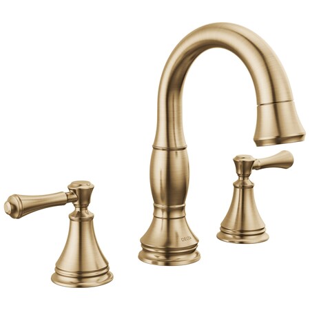 Delta Cassidy Two Handle Widespread Pull Down Bathroom Faucet In Champagne Bronze 3597-CZPD-DST