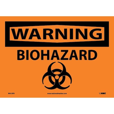 Nmc Warning Biohazard Sign, W413PB W413PB