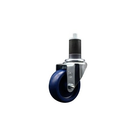 Service Caster 3.5'' Solid Poly Wheel Swivel 1-5/8'' Expanding Stem Caster SCC-EX20S3514-SPUS-158