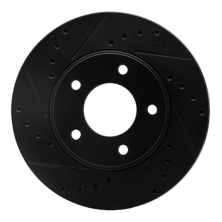 Dynamic Friction Co DFC Brake Rotor - Drilled and Slotted - Black 633-80027L