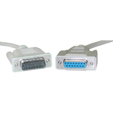 Cable Wholesale Apple/Mac Monitor Extension Cable, DB15 Male to DB15 Female, 15 Conductor, 6 foot 10D2-01206