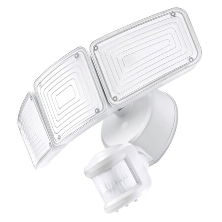 Home Zone Security SMD 240Deg 3-Light Motion-Sensing Intergrated Linkable LED Flood Light, 5,000 Lumens ES00942G