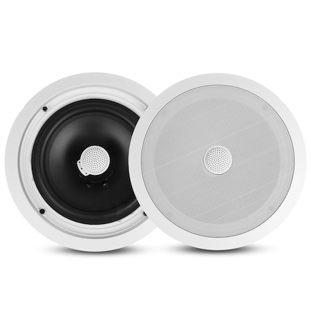 Pyle Pyle 8 in Ceiling Wall Mount Speakers, 2-Way Midbass, 300W Peak, Easy Installation for Home Theater PDIC80