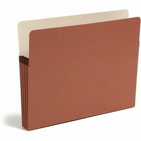 Smead 3-1/2" Accordion Expansion Pocket, Straight Tab, Letter, Manila/Redrope, 25/Box 73224