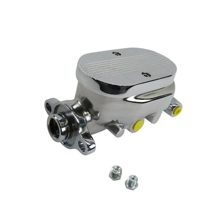 Absurdo 1 Bore - 0.37 in. Ports on Both Sides GM Universal Cast Aluminum Master Cylinder, Chrome AB2205017