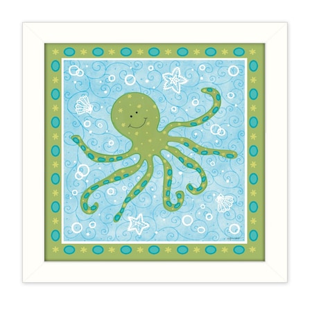 Homeroots Beetle and Bob Baby Squid White Framed Print Wall Art 404286