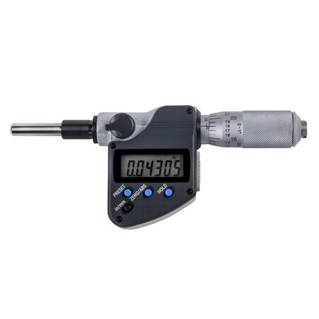 Mitutoyo Digimatic Micrometer Head, I/M 1 In, .00005 In, .375 In, Pln, S 350-357-32