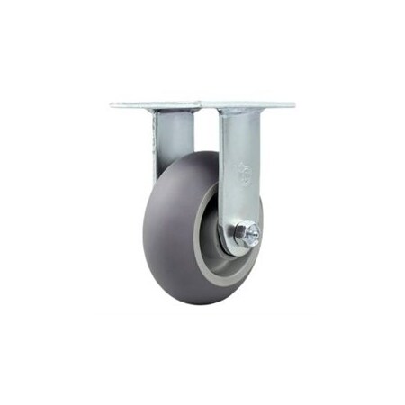 Service Caster 5 Inch Stainless Steel Thermoplastic Rubber Wheel Rigid Caster with Ball Bearing SCC-SS30R520-TPRBD