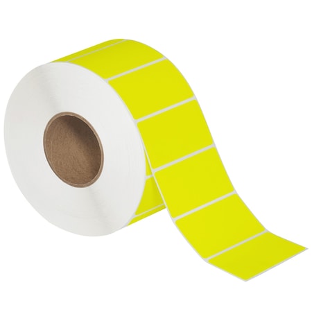 Tape Logic 4 x 2in Fluorescent Yellow Thermal Transfer Labels, 4PK THL145YW