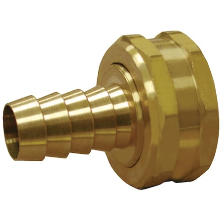 Anderson Metals 3/4'' Barb x 3/4'' FHT Brass Hose Swivel 737046-1212