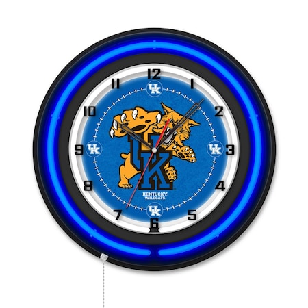 Holland Bar Stool University of Kentucky Cat 19 Double Neon Wall Clock Clk19BK