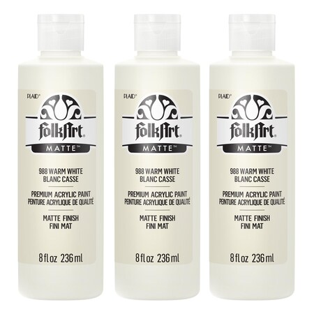 Folkart Acrylic Paint, Matte, Acrylic Base, Warm White 988