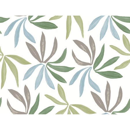 York Wallcoverings Little Garden Alpine and Sky and Silver  Wallpaper ZM2813