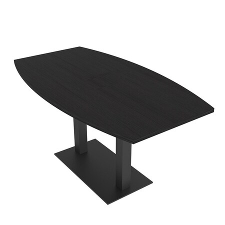 Skutchi Designs Boat Conference Table With Power, 36 in W, 60 in L, Black HAR-BOT-36x60-DOU.BK-U999ST19-NA