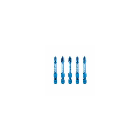 Sm Products PH2 Mach-Blue Phillips Impact Driver Bits, 2 In., 5-Pk. 19087