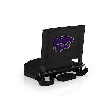 Picnic Time Family Of Brands NCAA Kansas State Wildcats Gridiron Stadium Seat - Lightweight, Black 627-01-179-254-0