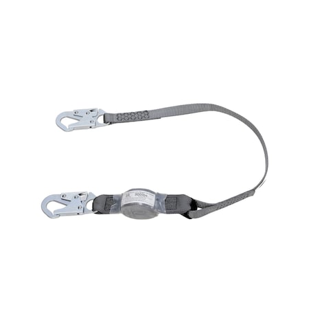 Msa Safety V-Series Standard single-leg fixed length energy absorbing lanyard, 4', 36C snaphooks, ANSI Z359.13 10193125