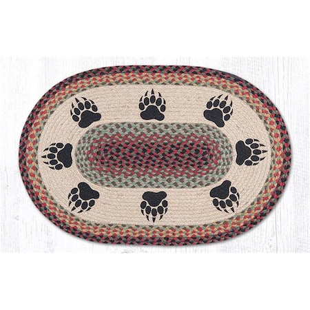 H2H Bear Paw Oval Patch Rug, 20 x 30 in. H22548694