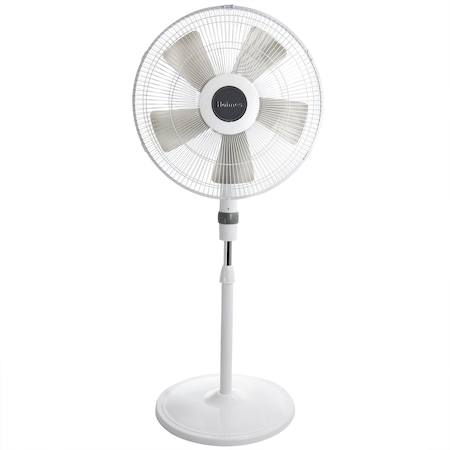 Holmes Oscillating 16 Inch Blade Stand Fan with Metal Grill in White HSF1670WTU2