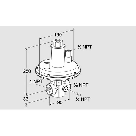 Honeywell Kromschroder REG, PRESS, GAS, VGBF 25TN40 2Z NOTE THIS I KS86046901