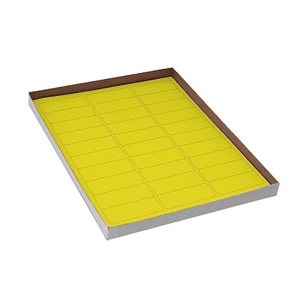 Zoro Select Cyro Label, Yellow, Polypropylene, PK20 GRAING-C115
