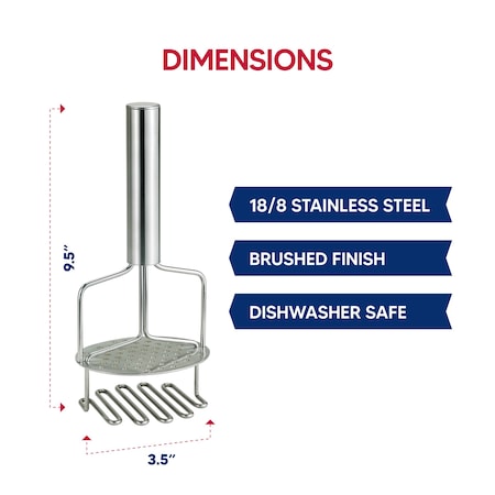 Hic Kitchen Dual Action Potato Masher 93200