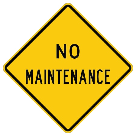 Sign Solutions Usa No Maintenance, 24 in W x Diamond, Aluminum Sign DUS10HYE2424W70-2