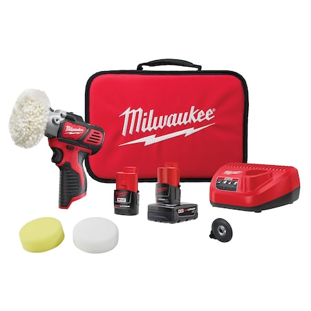 Milwaukee Tool M12 Variable Speed Polisher/Sander Kit 2438-22X