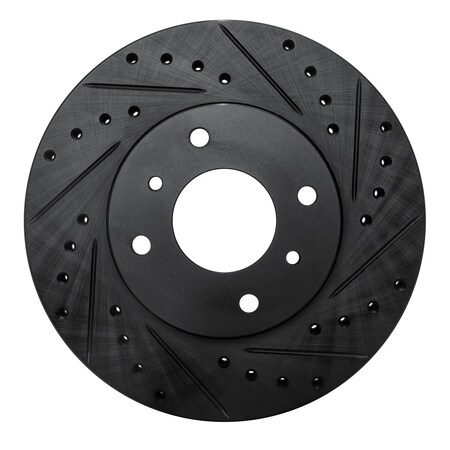 Dynamic Friction Co DFC Brake Rotor - Drilled and Slotted - Black 633-67040R