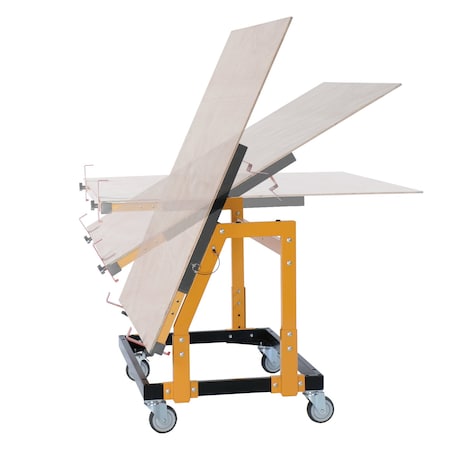 Powertec Panel Cart w/ Tilting Top, 220lbs Cap. 31-37in Adjustable Height, 4in TPR Wheels(2 Brake) UT1011