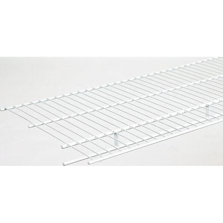 Closetmaid Wire Shelf, 80 lb, 1Level, 12 in L, 96 in W, Steel, White 1078