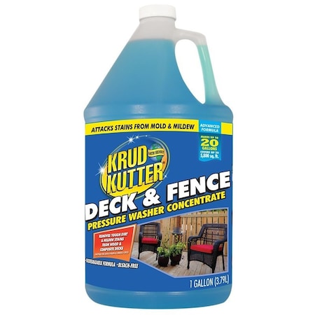 Rust-Oleum Krud Kutter Advanced Formula Deck and Fence Pressure Washer Concentrate, Liquid, 1 gal Bottle 385465