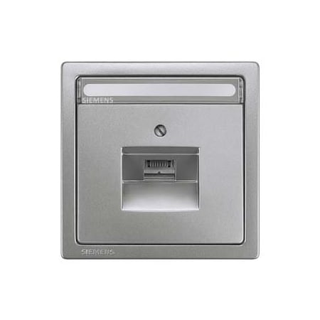 Siemens DELTA style, platinum metallic Cover plate UAE connection socket 68x 68 mm 5TG1395-1