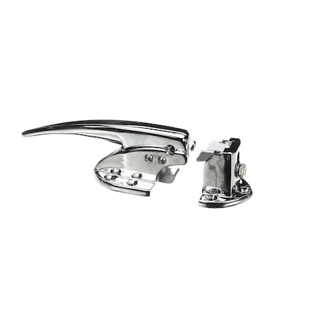 Kason Door Latch with Adjustable Strike, Flush - 3/8in Offset, Polished Chrome 930A-00004