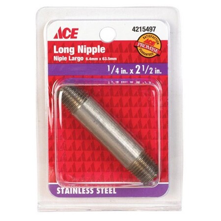 Smith-Cooper S8344NI002024CS 0.25 x 2.5 in. Stainless Nipple 4215497