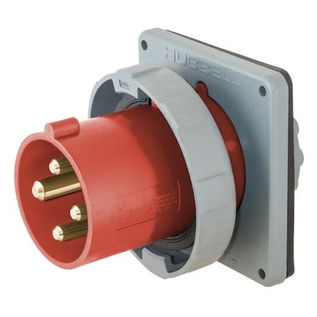 Hubbell Wiring Device-Kellems IEC, Inlet, 3P4W, 30/32A 380-415V, 4X/IP69K HBL430B6W