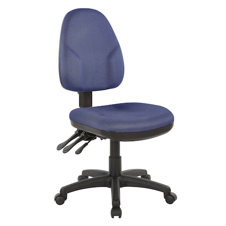 Office Star Products Ergonomic Fabric Dual Function Ergonomic Chair, Blue Galaxy 36420-296