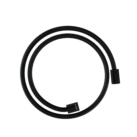 Axor Shower Solutions Textile Hose with Cylindircal Nut, 49" in Matte Black 28228670