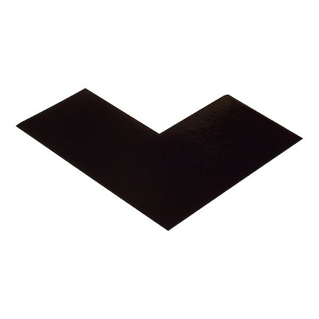 Mighty Line Floor Marking Shape, 6 in L, PK100 Angle3Blk