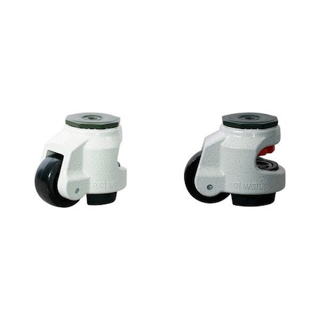 Foot Master Leveling Caster, Alum, Swivel, M12 GDN-80S