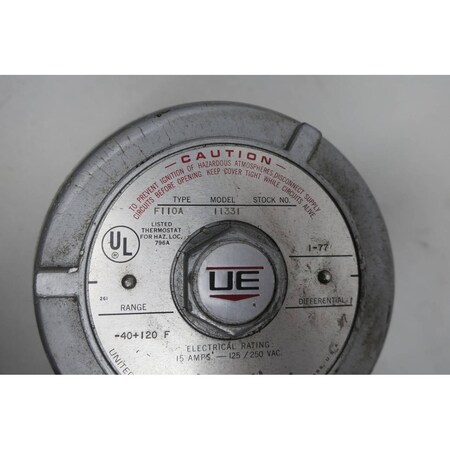 Ue United Electric 40120F 125250VAc Temperature Controller F110A 11331