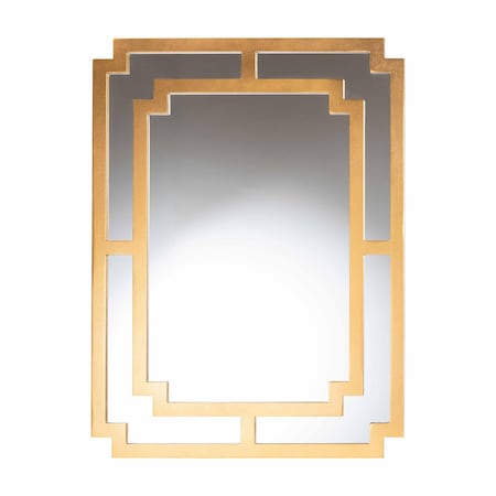 Baxton Studio Dayana Modern and Contemporary Antique Gold Finished Wood Accent Wall Mirror 222-12932-ZORO